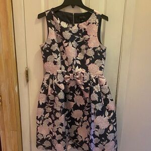 Floral Dress - Pink and Black